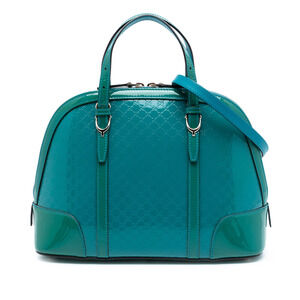 Pre-Loved Gucci Small Microguccissima Bicolor Patent Nice Dome Satchel